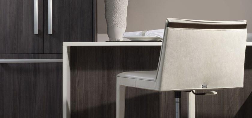 MORADA Высокий табурет в коже с газлифтом Cubé Cube bsa - Вид №4