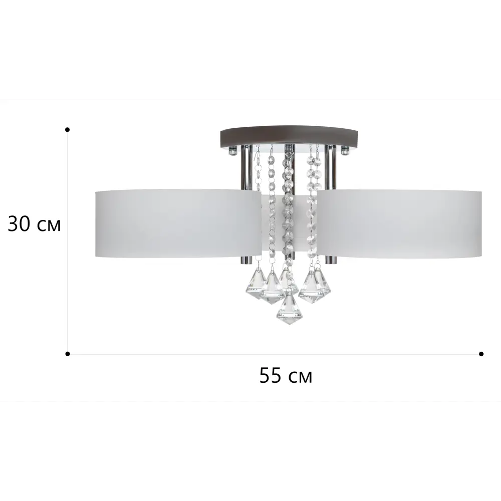 Люстра потолочная Lamplandia Lima 3017-3, 3 лампы, 12 м², цвет белый STLM-2138237 - Вид №10