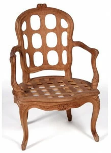 ASTELLO Садовый стул из тика с подлокотниками Pivoine