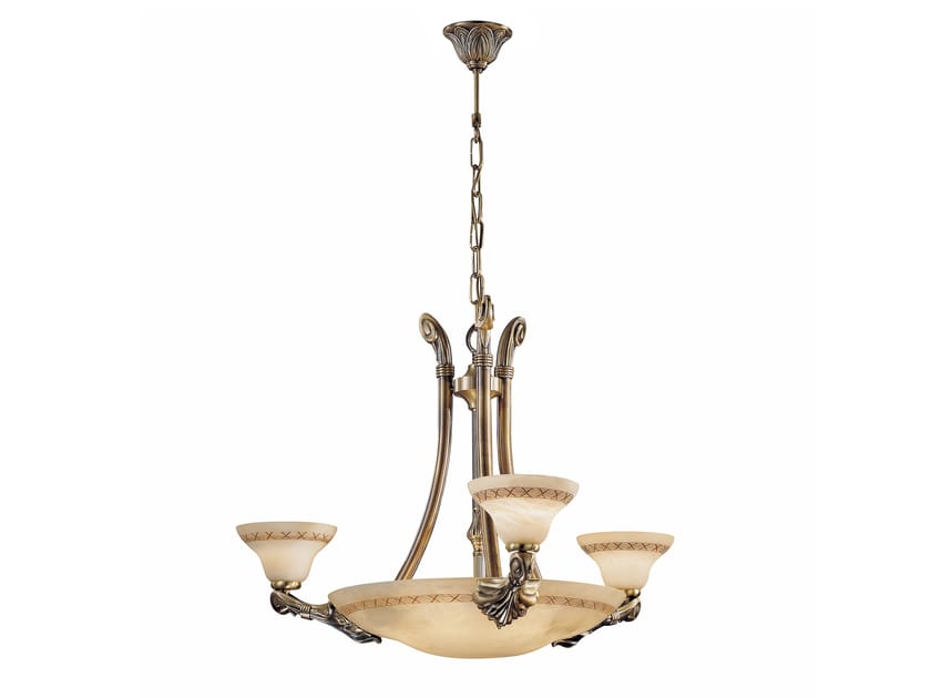 Атласная люстра с алебастром Possoni Illuminazione ARCH-00028497