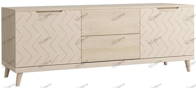 50746 Комод Сканди Жемчужно-белый 160 R-HOME 4009267h_Жемчуг