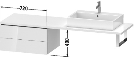 Шкафчик для консоли L-Cube #LC5859 720 x 547 мм Duravit LC585905252 - Вид №1