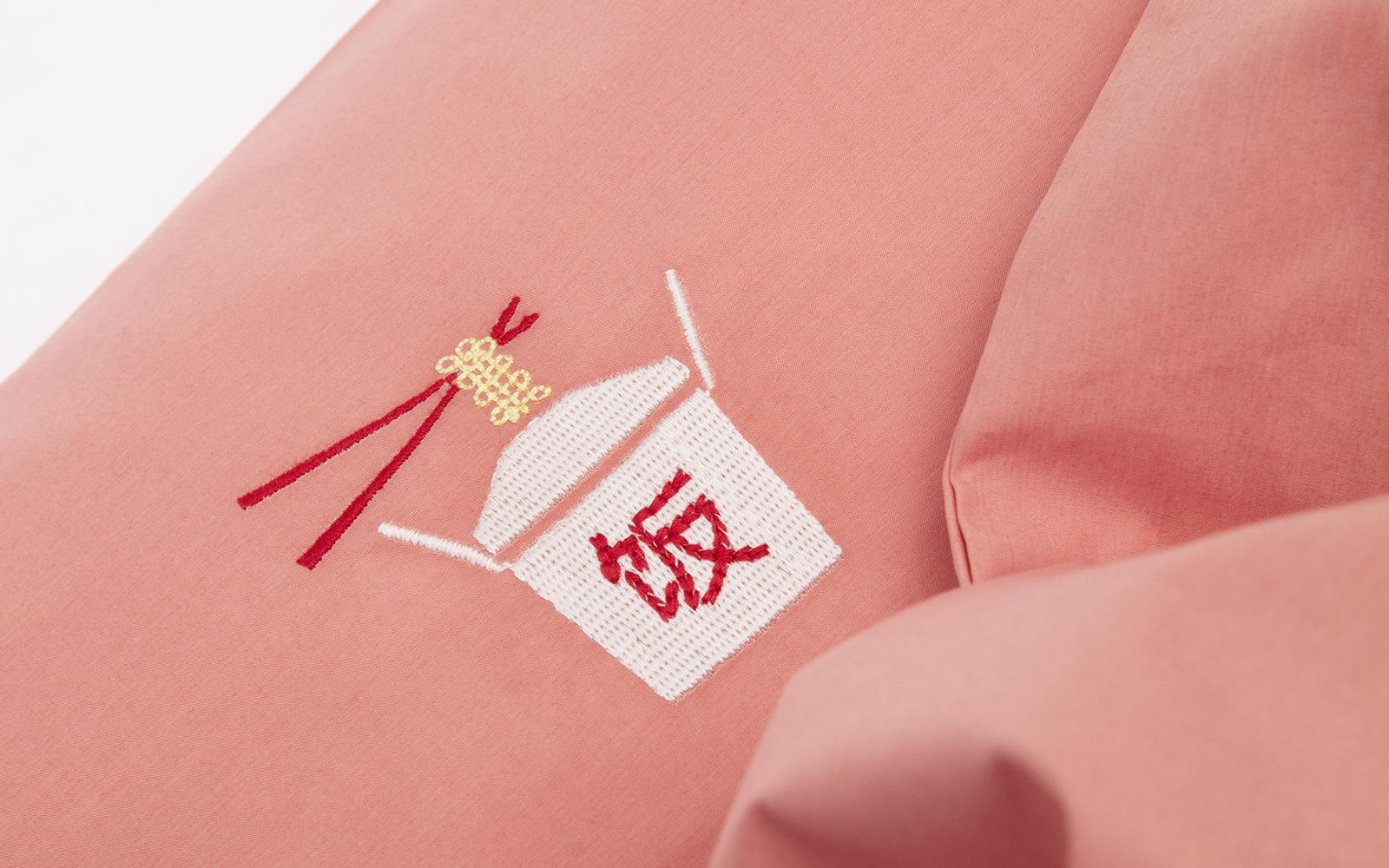 310505 Snooze Постельное белье 140x200 Happy Hangover Coral Normann Copenhagen  - Вид №3