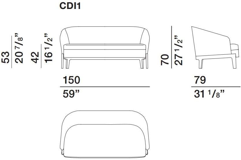 2-местный тканевый диван Chelsea Santreyd sun-id-1373786 - Вид №6