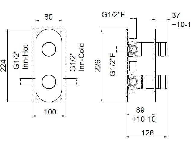 Встраиваемый смеситель для душа CARIMALI Race ARCH-00126074 - Вид №2