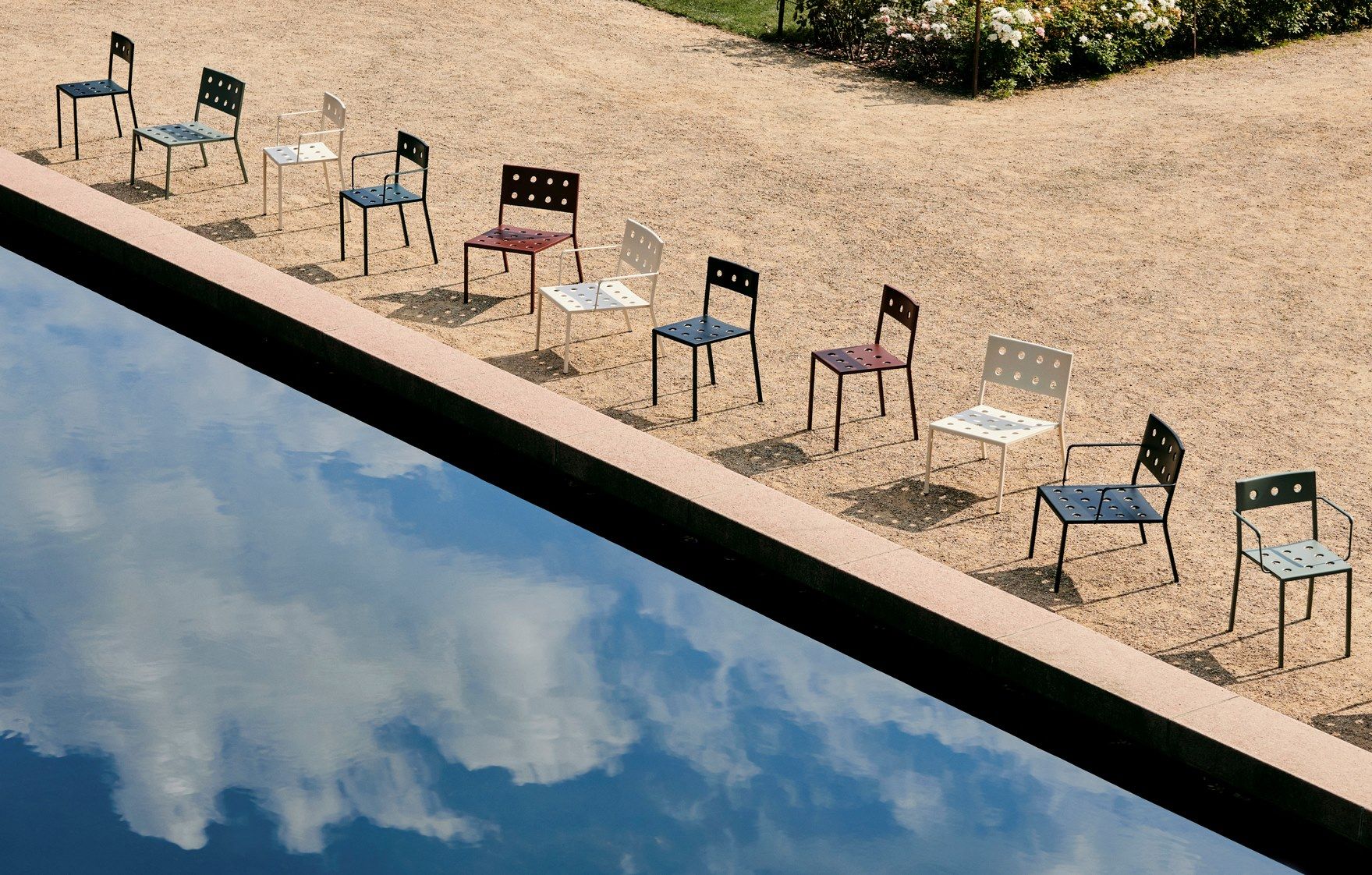 Стальной стул с порошковым покрытием с открытой спинкой Hay балкон ARCH-00152024 - Вид №8