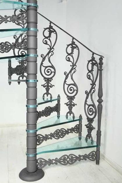 Modus Винтовая лестница из чугуна и стекла  2072  - Вид №2