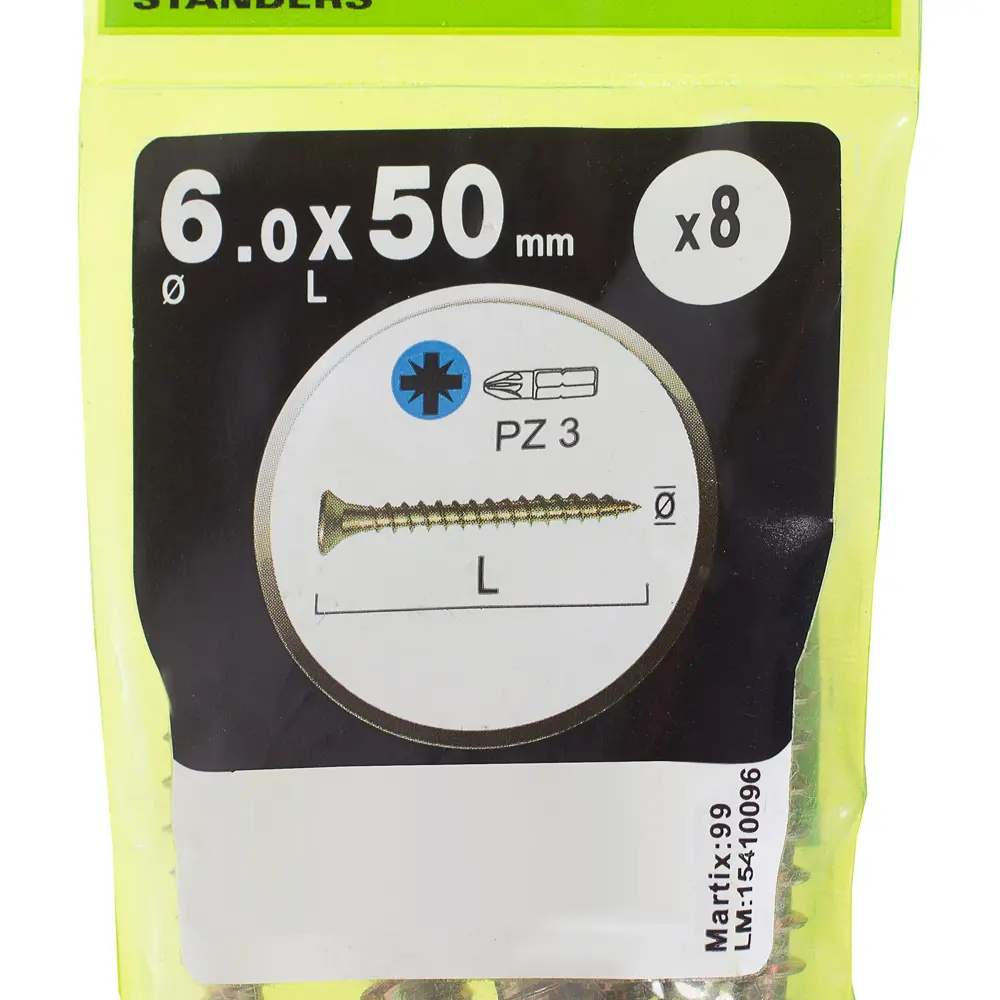 Саморезы универсальные Standers 6х50 мм цвет жёлтый 8 шт STLM-2002273 - Вид №2