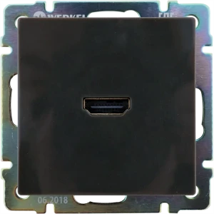 Розетка HDMI встраиваемая Werkel WL07-60-11, цвет коричневый