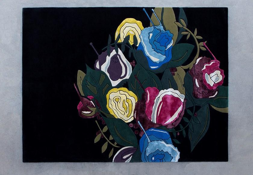 NOW Carpets Коврик ручной работы с цветочным рисунком из бамбукового шелка и шерсти Bloom sun-id-1387809 - Вид №9