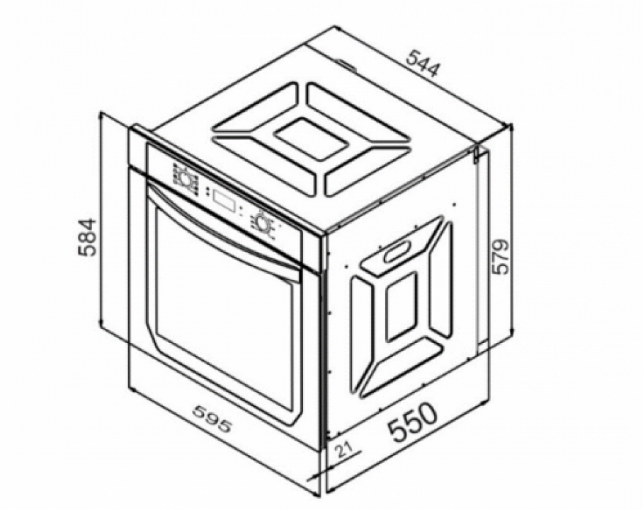 9225917 Электрический духовой шкаф SCHTOFF Decor 20 черный STDN-0019586 - Вид №4