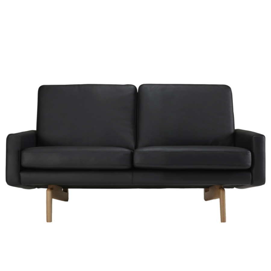 Диван двухместный Egsmark с мягкими подлокотниками, лакированный дуб, черный Kragelund 20002202800 - Вид №4