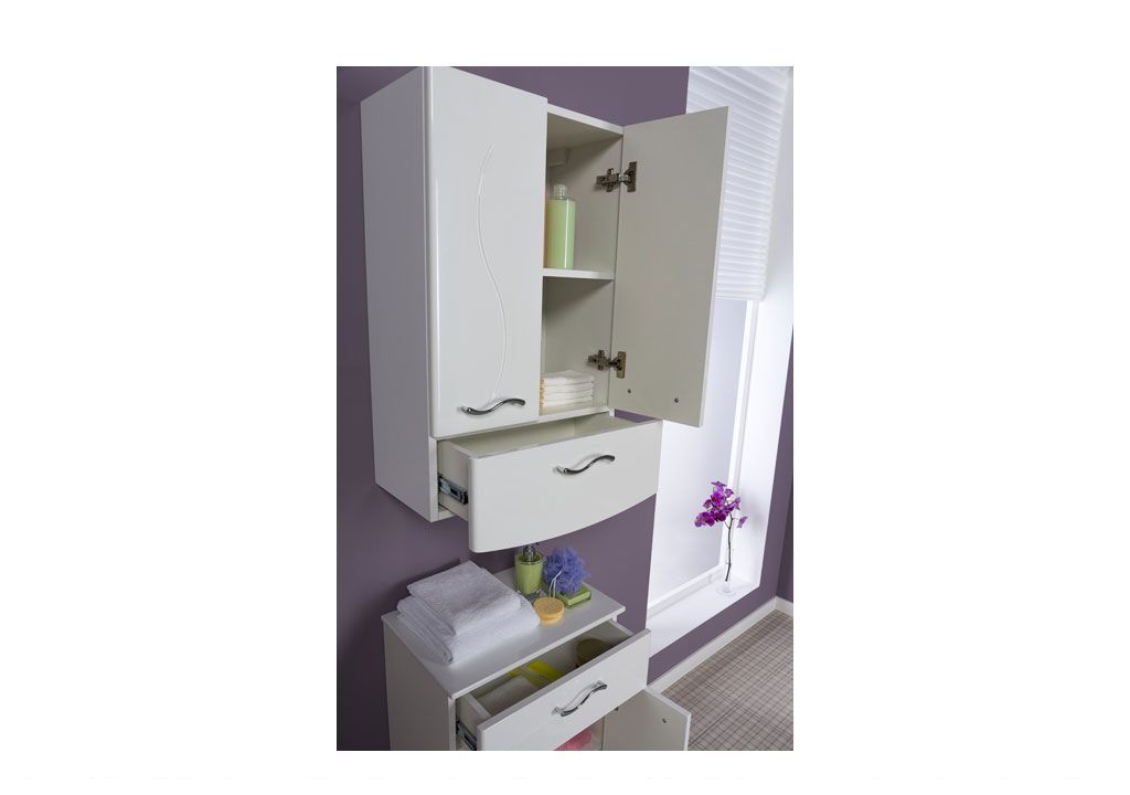 Шкаф навесной Aquanet Моника 50 белый 00186780 - Вид №6