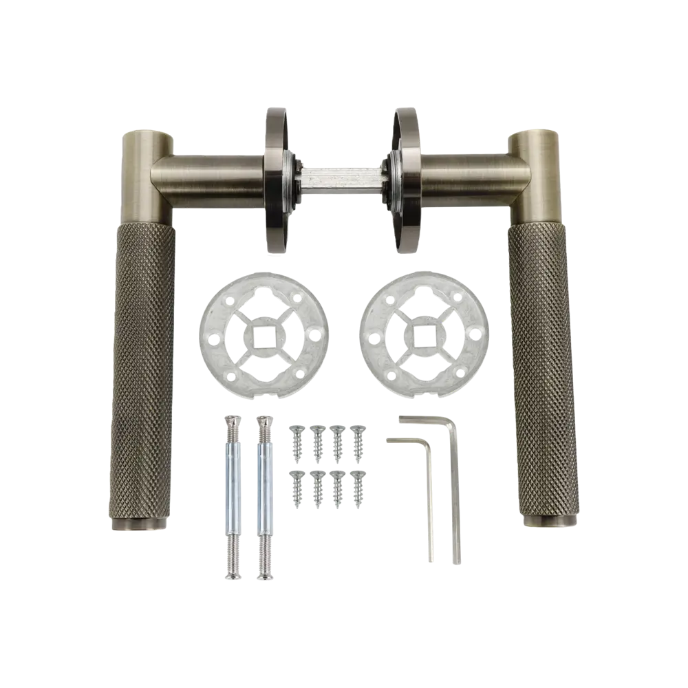 Дверная ручка на розетке Edson EDS-09-R2 без запирания цвет бронза 89456908 STLM-2050318  - Вид №1
