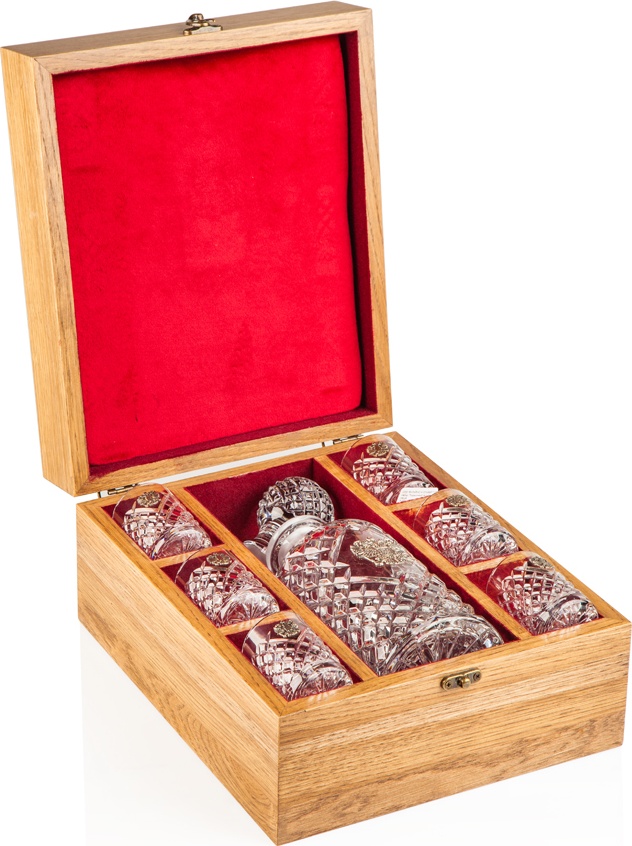 10624034 Шувалов Набор "Подарочный" в дубовом ларце Хрусталь 