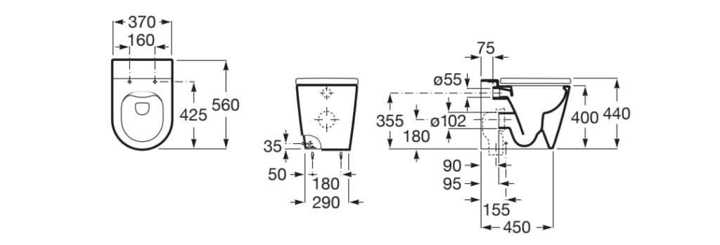 Напольный керамический туалет Roca Inspira ARCH-00070383 - Вид №2