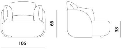 MissoniHome Кресло из ткани с подлокотниками Tiamat sun-id-1491761 - Вид №4