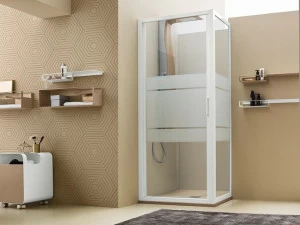 ARBLU Душевой уголок угловой с распашной дверцей Mercurio