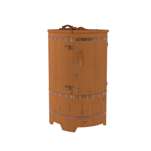 1637 Фитобочка прямая "Стандарт" коньяк, покрытие тиковым маслом, фурнитура 051 Alyarus