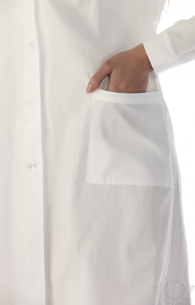 61684 Халат женский белый  Медицинская одежда  размер 36-38/158-164 Спецодежда  - Вид №2