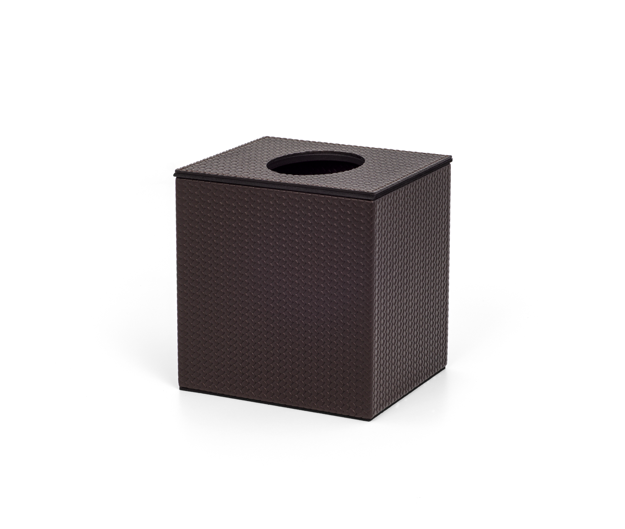 Квадратная коробка для салфеток с магнитной крышкой - 12,2X10,7XH12,5 см / зернистая кожа_серо-коричневый Pinetti 00.1582.029.048 - Вид №3