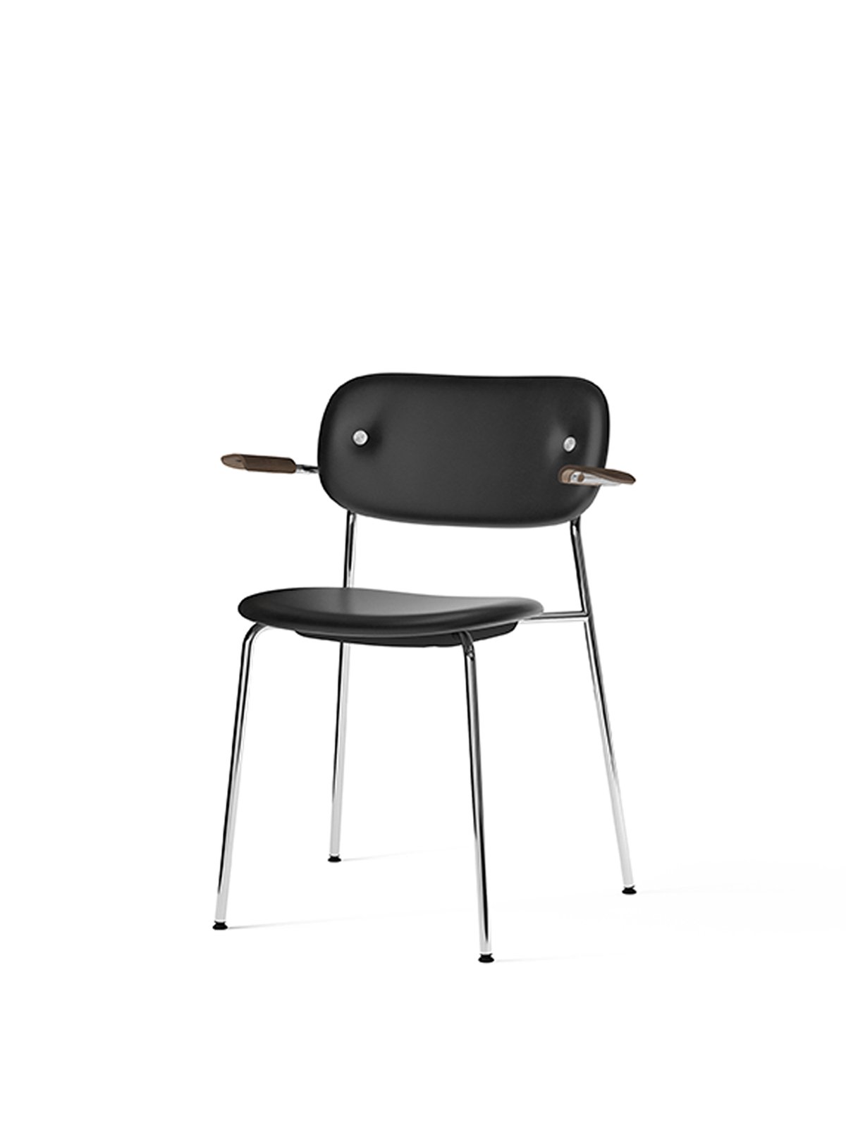 1110004-001H00ZZ MENU Обеденный стул, полностью обитый, с подлокотником, Хром Черный дуб | Дакар 0842  - Вид №6