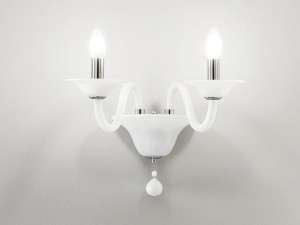 Настенный светильник из дутого стекла с фиксированной рукояткой