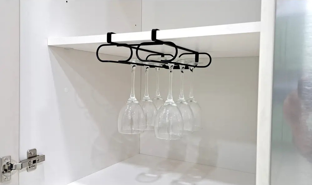 Подвесной держатель для бокалов DELINIA — элегантное хранение на кухне 88908481