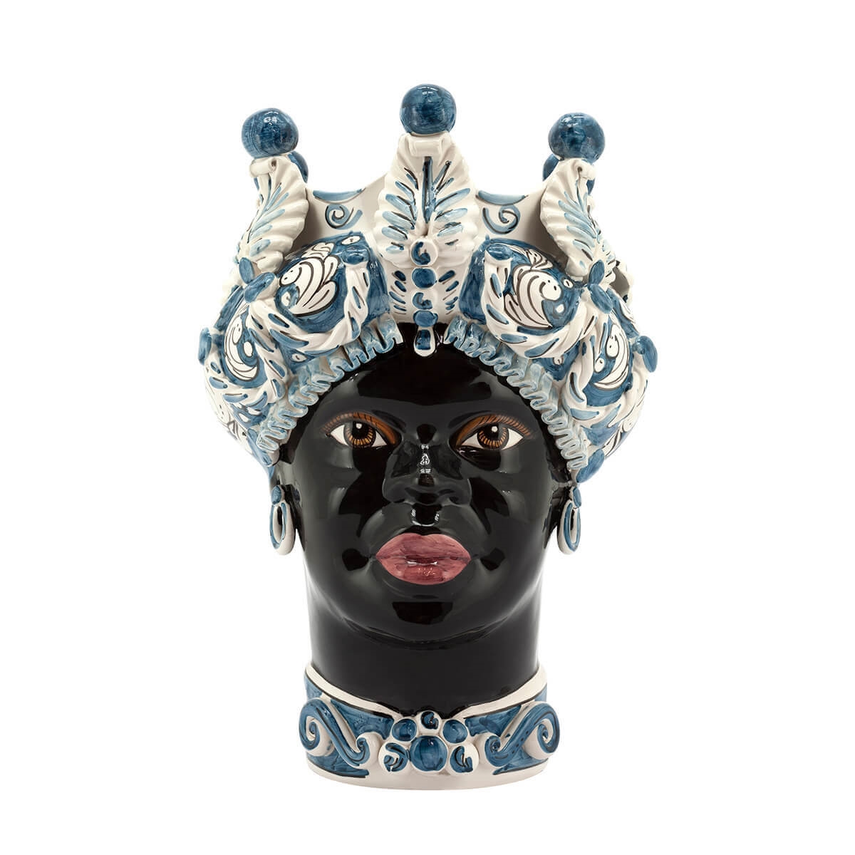 200939-80 ABHIKA ВАЗА MORO LADY СРЕДНИЕ ЛИСТЬЯ BLUE 