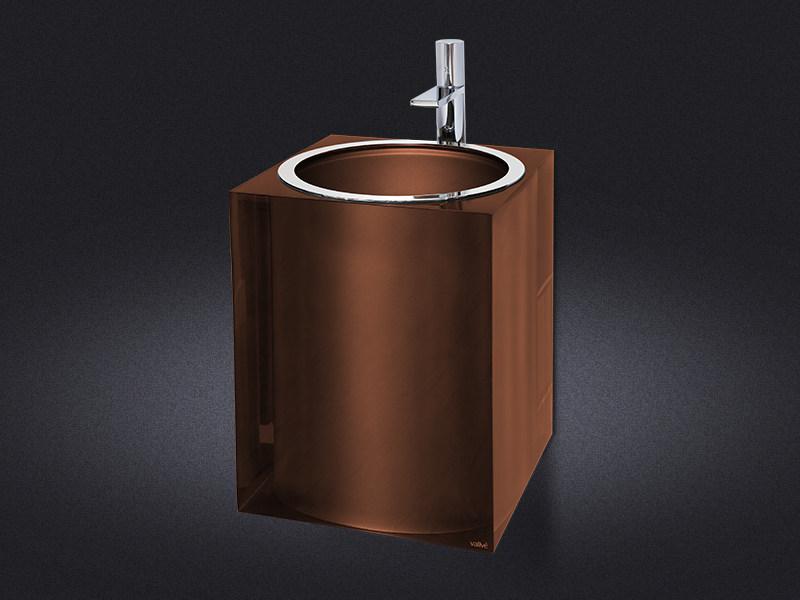 2608018 Подвесная раковина настенная овальная Vallvé Bronze gloss белая - Вид №1