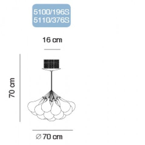 Стеклянный светодиодный потолочный светильник Alma light Подвесной светильник ARCH-00055773 - Вид №2