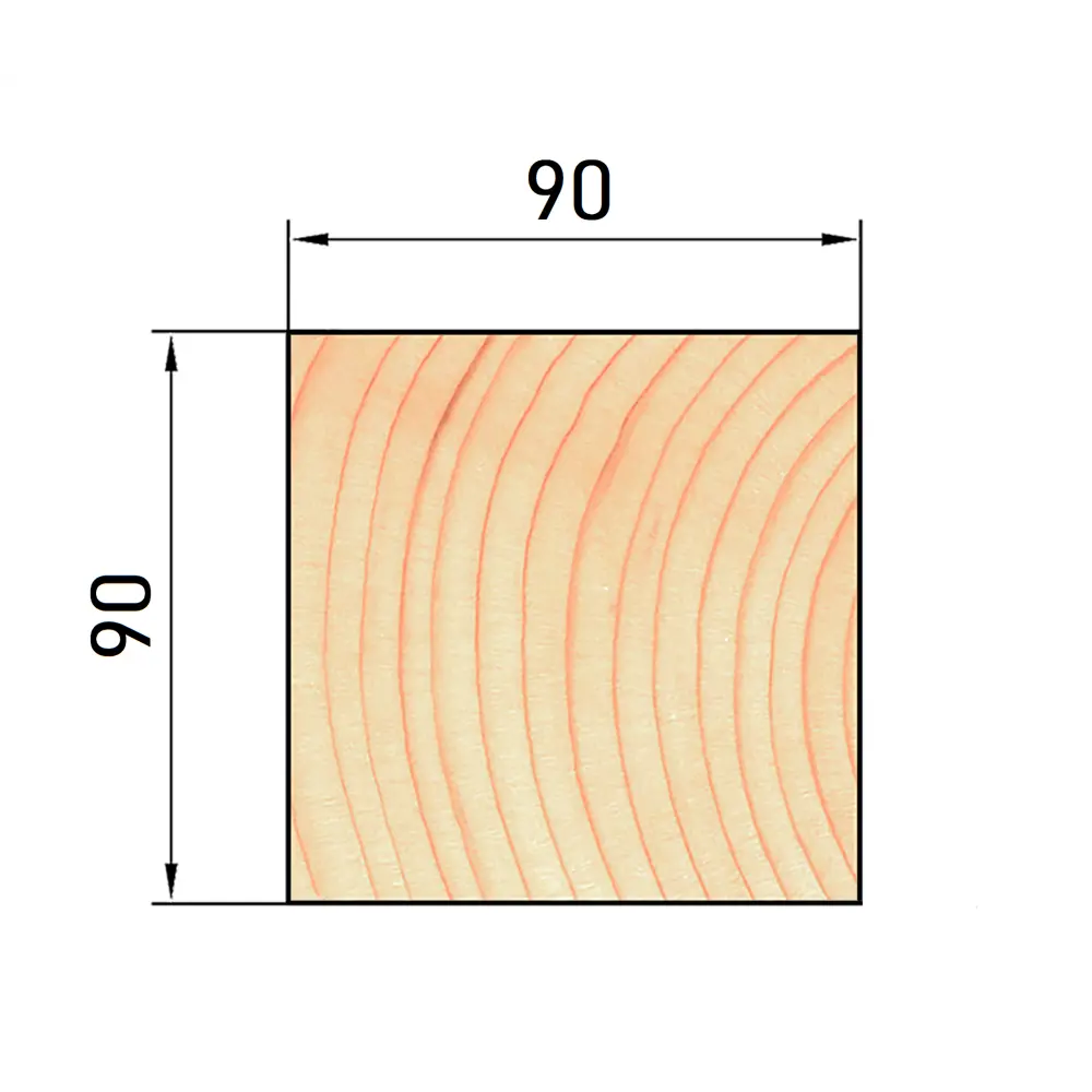 Santreyd Клееный брус квадратный 90×90 мм из хвойных пород 83850842 STLM-0044945 - Вид №6
