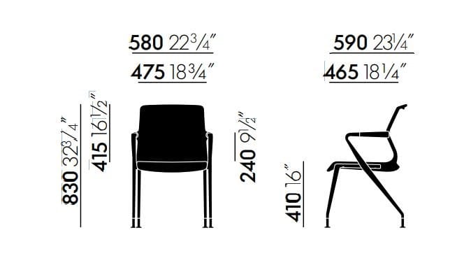 Стул с подлокотниками VITRA Unix ARCH-00138197 - Вид №10