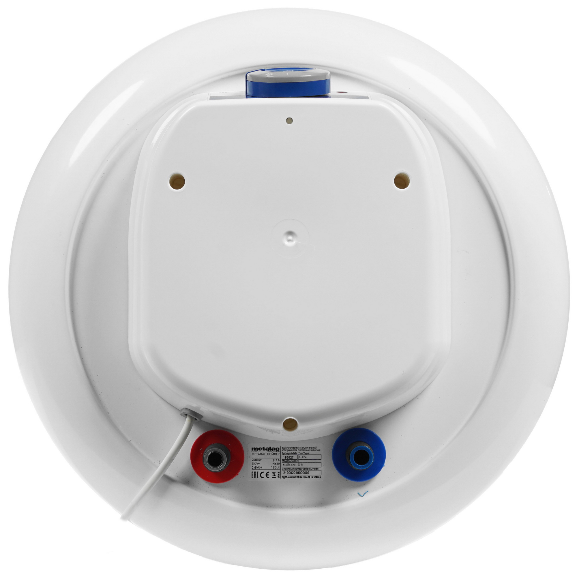 1202298 Водонагреватель электрический Metalac KLASSA CH 120 R STDN-0139560 - Вид №4