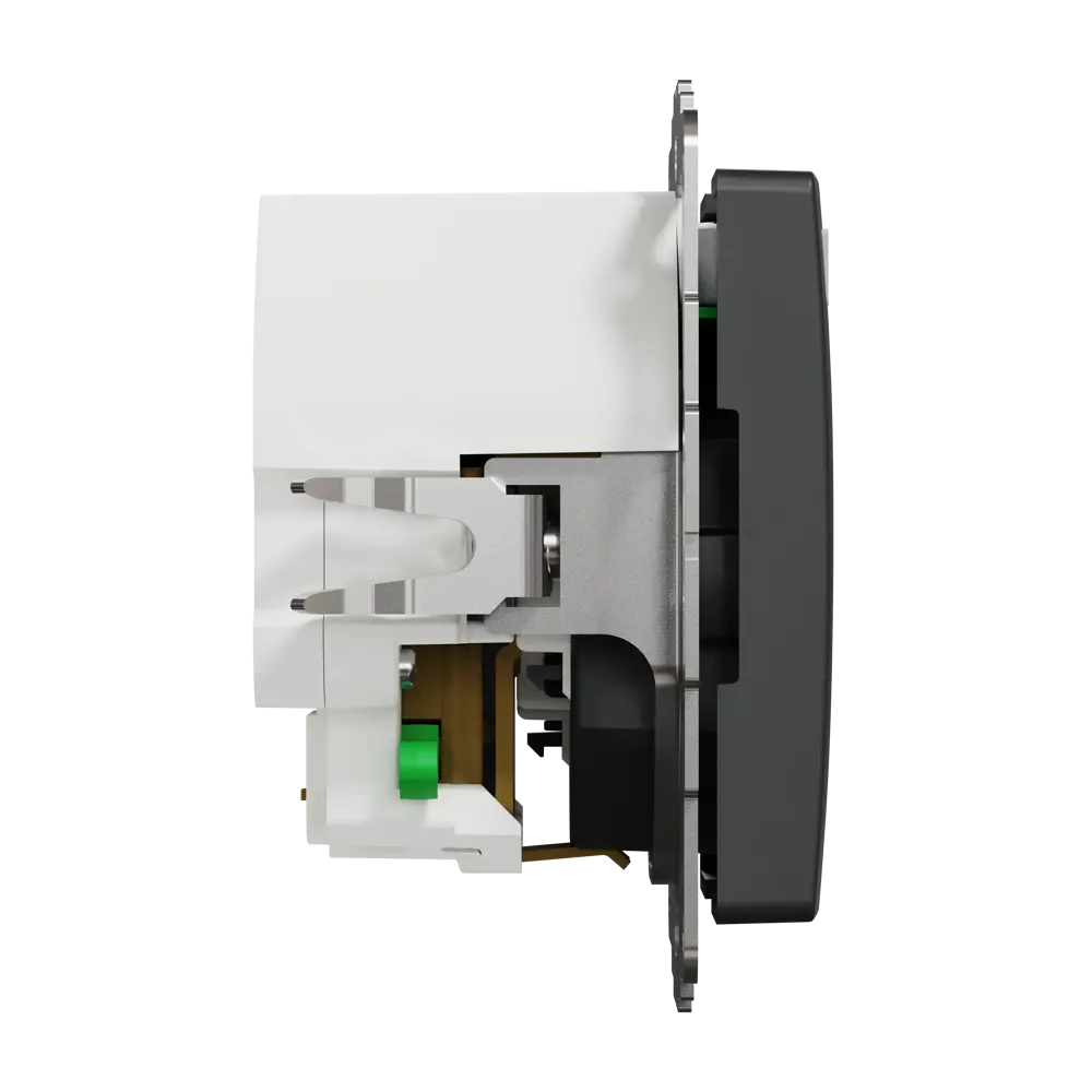 Розетка встраиваемая Systeme Electric Sedna Design с заземлением разъем USB, цвет антрацит 84826868 STLM-2032555 - Вид №3
