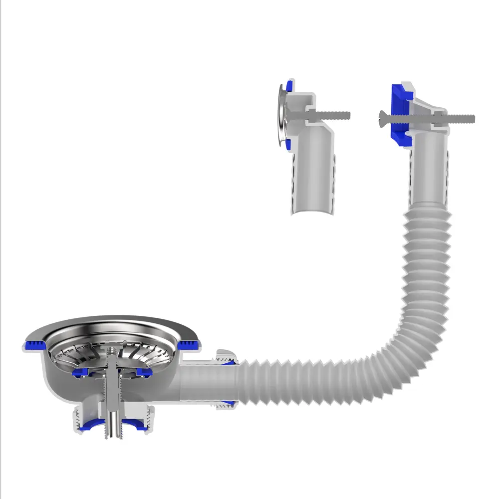 Донный клапан EQUATION для кухонной мойки с системой перелива 89209829 STLM-1380930 - Вид №4