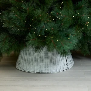 Декоративная корзина для елки KREAFORTA 60×26 см белая 89420781