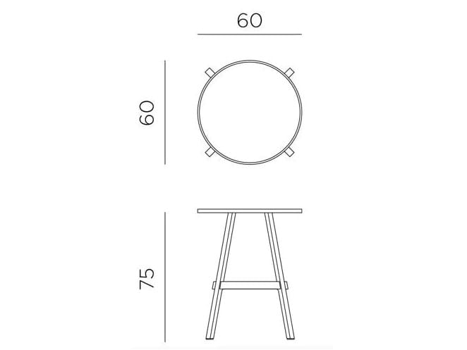 Высокий круглый садовый стол Nardi Stack &amp ARCH-00030405 - Вид №14