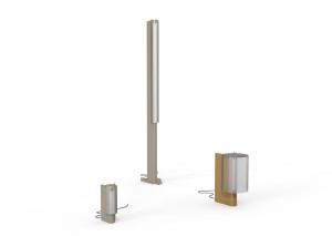 Настольная лампа из бетона и стекла