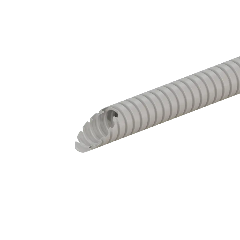 Труба гофрированная Экопласт D16 мм 3 м ПВХ легкая цвет серый STLM-2154833