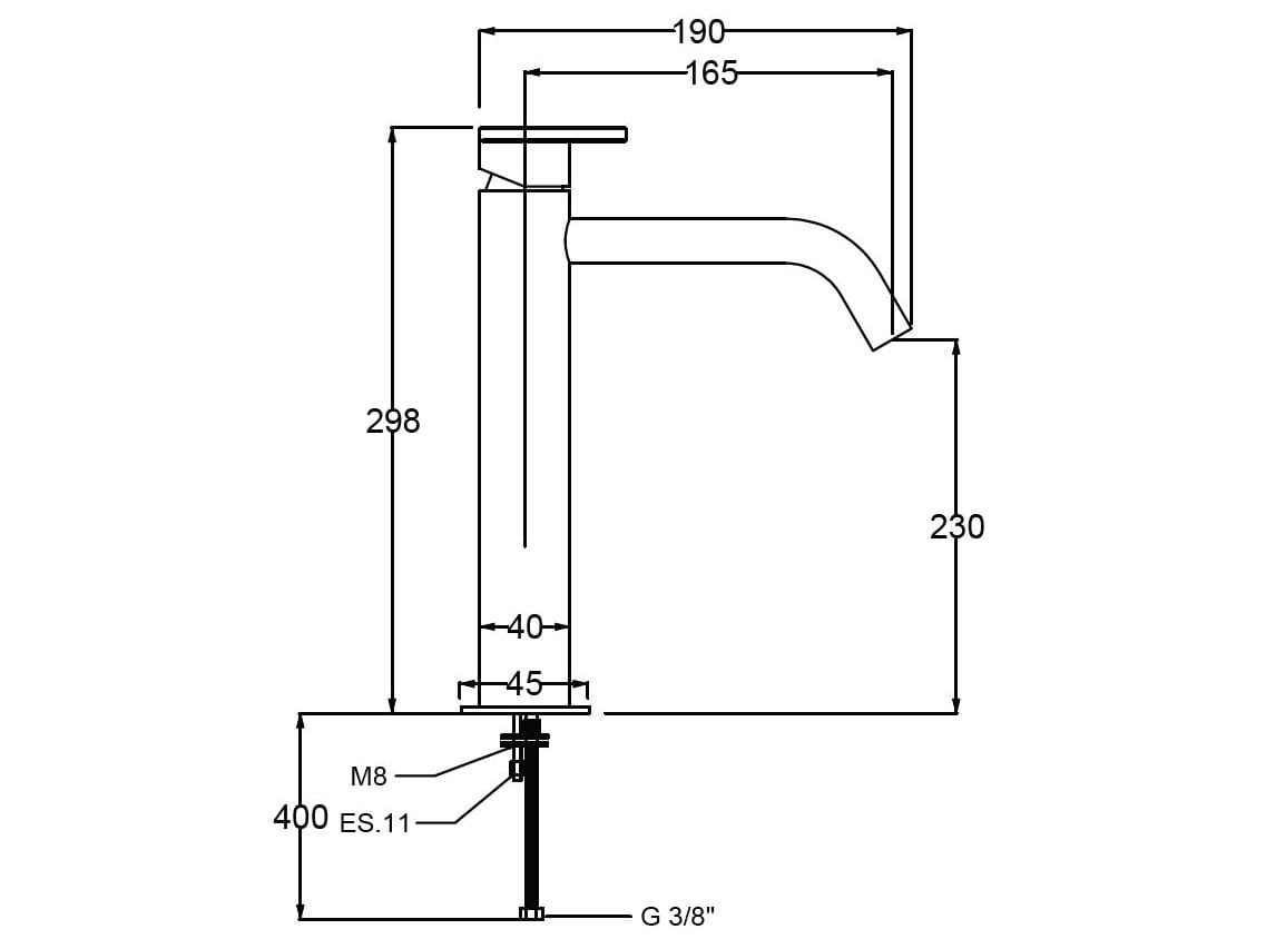 Высокий однорычажный смеситель для раковины QD Magistro Lab Smile ARCH-00031769 - Вид №2