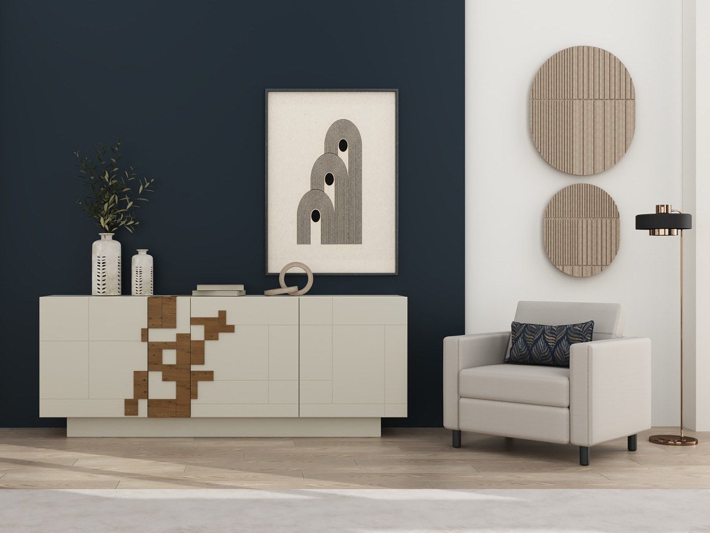 Шкаф с распашными дверями animovel Уэмбли ARCH-00039859 - Вид №2