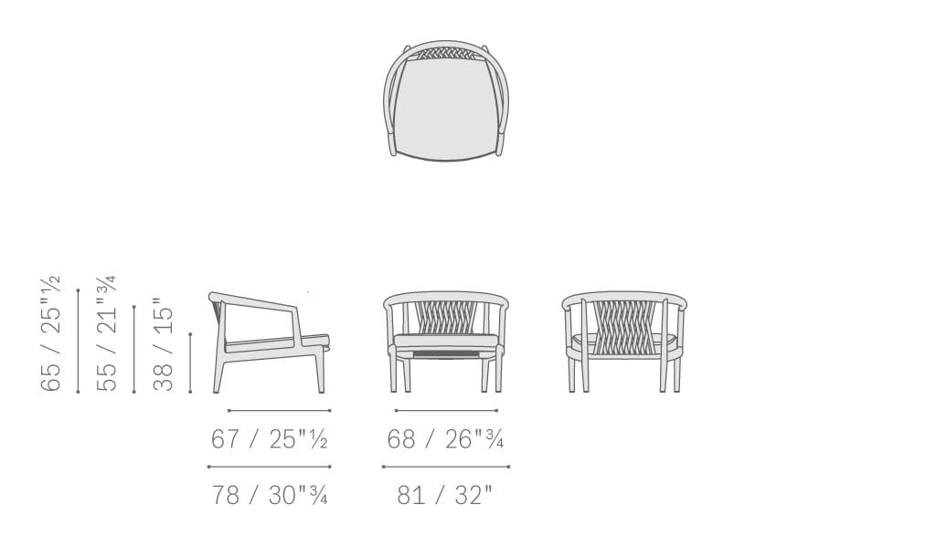 Садовое кресло из тикового дерева с подлокотниками Poltrona Frau Boundless Living Outdoor Collections ARCH-00030174 - Вид №16