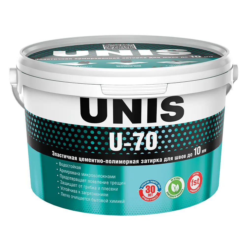 Затирка цементно-полимерная U-70 цвет белая 2 кг Unis STLM-2061800 - Вид №2