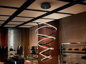 098136 Подвесной светильник 8 колец черный Schuller Ring