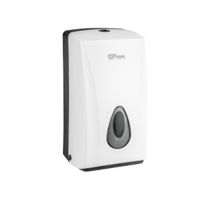 GFmark - Диспенсер рулонных и листовых V бумажных полотенец, для туалетной бумаги и салфеток, с глазком - капля, БЕЛЫЙ, код: 936