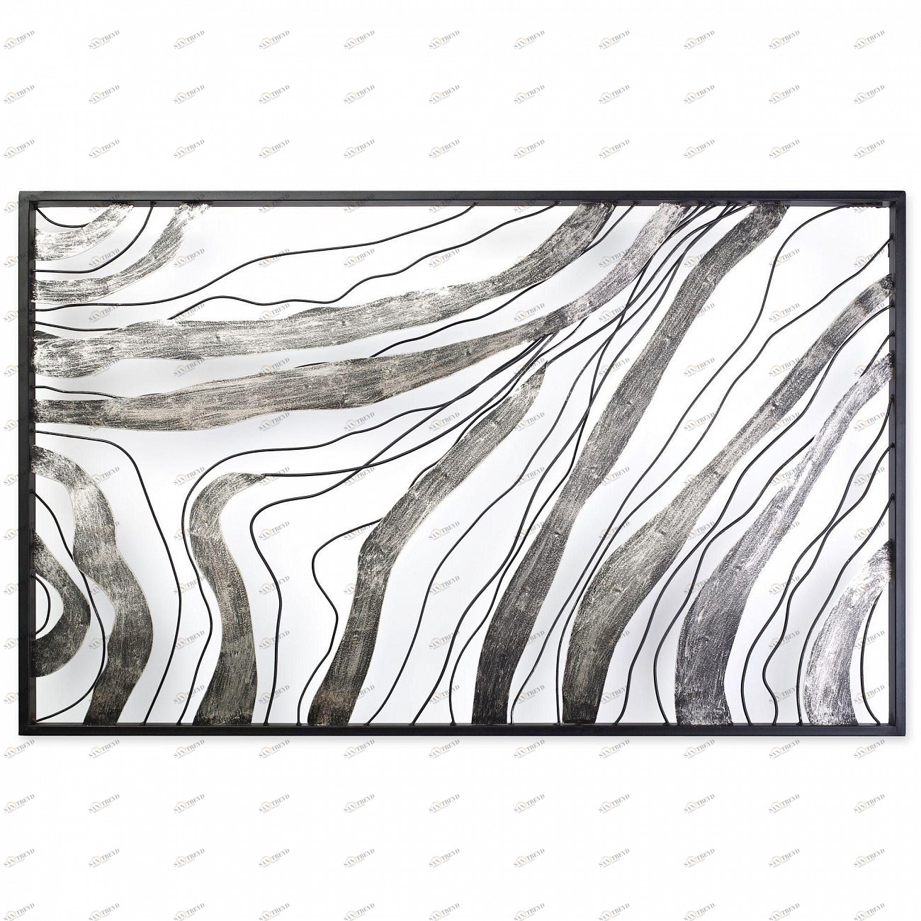 Декоративное настенное панно Lines ANKONA  217799 Серебро;черный 