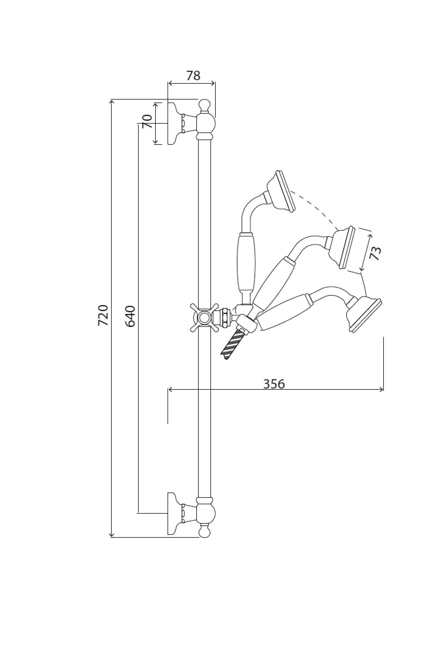 Подъемный стержень с ручным душем Park Avenue Джеймс ARCH-00151415 - Вид №2