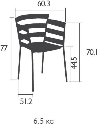 Fermob Садовый стул из стали с подлокотниками Rythmic 4402 - Вид №6