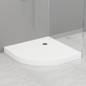 705016 Душевой поддон угловой из акрила h9 с антислипом белый в комплекте с сифоном, цвет Белая глазурь Kerasan DOCCIA Италия